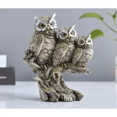 MÔ HÌNH 3 CÚ MÈO TRANG TRÍ BẰNG NHỰA – DECOR TIỂU CẢNH SANG TRỌNG 🦉kích thước 15*12*8cm