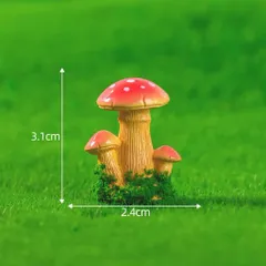 Mô hình nấm deco tiểu cảnh bằng resin cao cấp kích thước khoảng 3.6*2.6cm