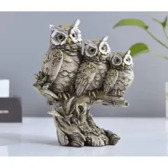 MÔ HÌNH 3 CÚ MÈO TRANG TRÍ BẰNG NHỰA – DECOR TIỂU CẢNH SANG TRỌNG 🦉kích thước 15*12*8cm
