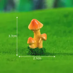 Mô hình nấm deco tiểu cảnh bằng resin cao cấp kích thước khoảng 3.6*2.6cm