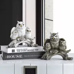 MÔ HÌNH 3 CÚ MÈO TRANG TRÍ BẰNG NHỰA – DECOR TIỂU CẢNH SANG TRỌNG 🦉kích thước 15*12*8cm