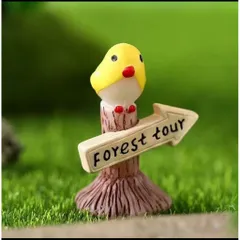 Mô hình chim nhỏ bảng chỉ đường mini “Forest Tour” – phụ kiện trang trí tiểu cảnh, terrarium kích thước 4*2,6cm