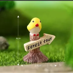 Mô hình chim nhỏ bảng chỉ đường mini “Forest Tour” – phụ kiện trang trí tiểu cảnh, terrarium kích thước 4*2,6cm