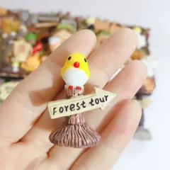 Mô hình chim nhỏ bảng chỉ đường mini “Forest Tour” – phụ kiện trang trí tiểu cảnh, terrarium kích thước 4*2,6cm