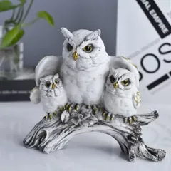 🦉 Mô Hình Chim Cú Gia Đình Trang Trí , đôi cánh bảo vệ – Decor Sang Trọng, Ý Nghĩa May Mắn kích thước 19,5 * 16*,5 cm