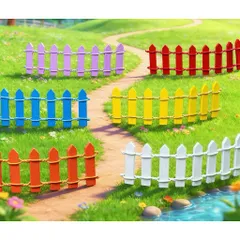 🌈 combo 2 hàng Rào Mini Trang Trí Tiểu Cảnh – Hàng Rào Gỗ Mini Decor Chậu Cây, Terrarium kích thước 10*3cm