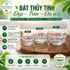 bát thuỷ tinh. Bát Thuỷ Tinh dùng trong Spa đủ size 6cm, 7.5cm, 9cm