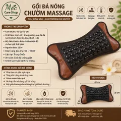 GỐI ĐÁ NÓNG GIÚP LƯU THÔNG KHÍ HUYẾT , LÀM GIẢM ĐAU CỔ VAI GÁY, HỒNG NGOẠI CAO CẤP( Bảo Hành 12 tháng)