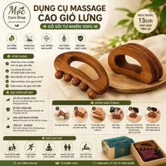 Dụng Cụ Massage Cạo Gió Lưng Bằng Gỗ Sồi Chuyên Dụng Spa Dưỡng Sinh dễ sử dụng
