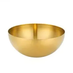 Bát Inox Mạ Vàng 20cm, Đựng nước Rửa Mặt, Dùng Trong Spa Thẩm Mỹ.
