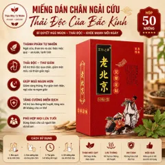 Hộp 50 miếng dán ngải cứu thảo dược, thải độc cơ thể thư giãn ngủ sâu giấc