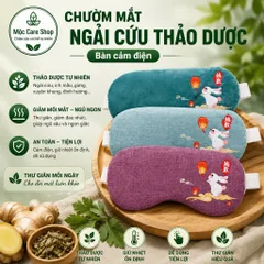 Chườm Mắt Ngải Cứu Cắm Điện, Túi Chườm Mắt Thảo Dược Cao Cấp, Túi Chườm Nóng Mắt