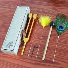 Bộ gõ lông công dùng trong gội dưỡng sinh trung hoa spa fun hộp MC1
