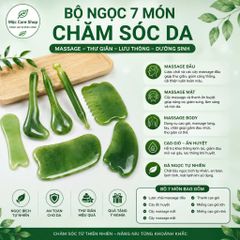 [Tách lẻ] Bộ ngọc cạo gió dưỡng sinh 7 món bằng nhựa. Dụng cụ cạo gió ấn huyệt massage