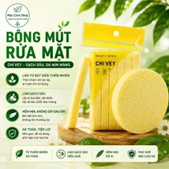 Bông nở rửa mặt Chivey 12 miếng / Miếng mút rửa mặt bọt biển dạng nén Gói 12 thanh