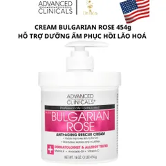 [MỸ] Kem Dưỡng Thể Bulgarian Rose Advanced Clinicals 454g Làm tươi mới làn da xỉn màu giúp làn da trông rạng rỡ.