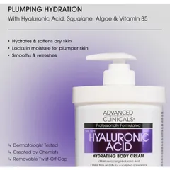 [Mỹ] Kem Dưỡng Ẩm Hyaluronic Acid Advanced Clinicals 454g