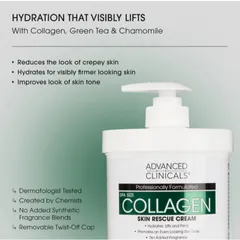 [MỸ] Kem Dưỡng Thể Collagen  Advanced Clinicals 454g giúp da săn chắc mịn màng và đều màuàu.