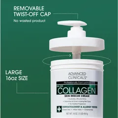 [MỸ] Kem Dưỡng Thể Collagen  Advanced Clinicals 454g giúp da săn chắc mịn màng và đều màuàu.