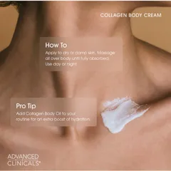 [MỸ] Kem Dưỡng Thể Collagen  Advanced Clinicals 454g giúp da săn chắc mịn màng và đều màuàu.