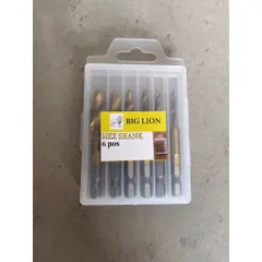 Bộ 6 mũi khoan taro tạo ren sắt thép inox taro ren M3-M10 chuôi lục giác