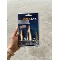 Bộ 3 Mũi Khoan Tháp Đa Năng WORKZONE 4-12mm 4-20mm 4-32mm