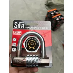 khóa SiFa chữ U, Khóa mã số 4 chữ số, chất liệu hợp kim inox chống gỉ, cao cấp bền bỉ,hàng cao cấp chính hãng