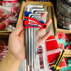 Bộ Lục Giác ,HOA THỊ NKTOP 9 Chi Tiết Thép CR-V Cứng Cáp, Chống Gỉ, Đa Năng
