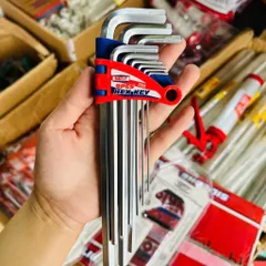 Bộ Lục Giác ,HOA THỊ NKTOP 9 Chi Tiết Thép CR-V Cứng Cáp, Chống Gỉ, Đa Năng