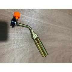 Khò Gas mini 2 đầu, Khò ga 2 nòng bằng thép không rỉ mạ đồng .