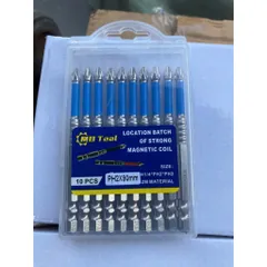 . Hộp 10 đầu vít chống trượt MB Tool  đầu vít 4 cạnh đủ mã 50mm, 65mm, 90mm 150mm hàng chính hãng -