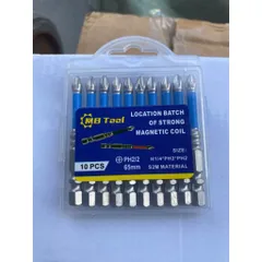 . Hộp 10 đầu vít chống trượt MB Tool  đầu vít 4 cạnh đủ mã 50mm, 65mm, 90mm 150mm hàng chính hãng -