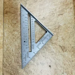 Thước ke góc vuông nhôm đúc maya 7'' và 12'' tam giác đo góc đa năng 45độ