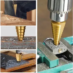 Bộ 6 mũi khoan tháp đa năng - Mũi khoan cưa đa năng thép gió HSS mạ Titan siêu bền