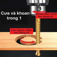 Bộ 6 mũi khoan tháp đa năng - Mũi khoan cưa đa năng thép gió HSS mạ Titan siêu bền