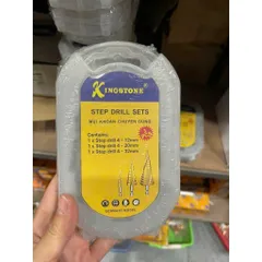Bộ 3 Mũi khoan tháp xoắn nhà kingstone size 4-12,4-20, 4-32 mm dùng khoan nhôm, sắt, nhựa để tạo lỗ