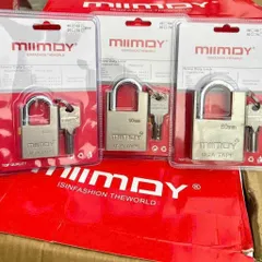 Ổ Khoá Cửa MINDY Trắng Loại Tốt Chống Cắt - đủ size 40mm, 50mm, 60mm.