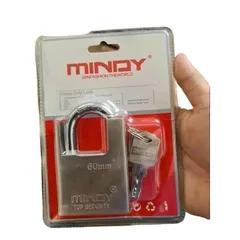 Ổ Khoá Cửa MINDY Trắng Loại Tốt Chống Cắt - đủ size 40mm, 50mm, 60mm.