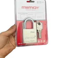 Ổ Khoá Cửa MINDY Trắng Loại Tốt Chống Cắt - đủ size 40mm, 50mm, 60mm.