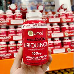 Viên uống Qunol Mega CoQ10 Ubiquinol 100 mg |120 viên| Bổ sung CoQ10 ở dạng khử hoạt động - Giải pháp chuyên biệt cho người bị giảm khả năng chuyển hóa [S/P Chuẩn Mỹ]