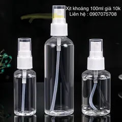 xịt khoáng chai rỗng 50ml, 100ml