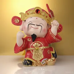 Tượng Thần Tài Mini Trang Trí Tết – Bộ 3 Tượng Ông Thần Tài Đón May Mắn Tài Lộc Để Bàn, Decor Cửa Hàng