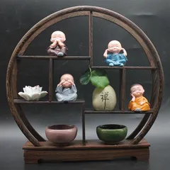 Tượng Chú Tiểu Chibi Thiền Ý – Trang Trí Nhà Cửa, Lối Vào, Kệ Rượu, Văn Phòng