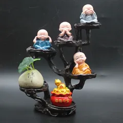 Tượng Chú Tiểu Chibi Thiền Ý – Trang Trí Nhà Cửa, Lối Vào, Kệ Rượu, Văn Phòng
