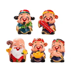Tượng ngũ phúc thần tài mẫu cổ điển cao 6cm - Freeship - Trang trí tài lộc