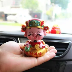 Tượng Thần Tài 10cm đầu lò xo lắc lư trang trí bàn làm việc, taplo ô tô, quà tặng