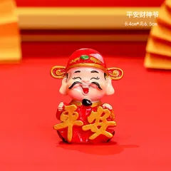 Bộ Tượng Ngũ Lộ Thần Tài Chibi May Mắn – Đồ Trang Trí Bàn Làm Việc Văn Phòng