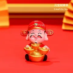 Bộ Tượng Ngũ Lộ Thần Tài Chibi May Mắn – Đồ Trang Trí Bàn Làm Việc Văn Phòng