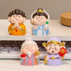 Tượng Thần Tài dễ thương sáng tạo, đồ trang trí để bàn, quà tặng văn phòng, đồ trang trí bàn làm việc bằng nhựa resin
