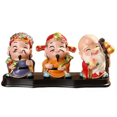 Tượng Resin Phúc Lộc Thọ & Thần Tài Mini – Trang Trí Nhà, Ô Tô, Cửa Hàng Khai Trương, Chiêu Tài
